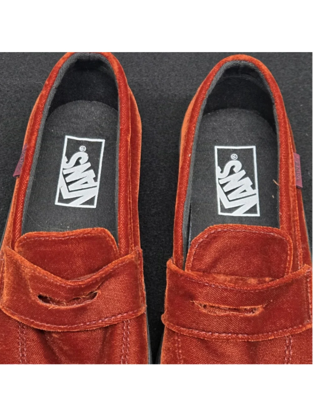 Vans Skate Style 53 Porto Red Velvet Loafer Slip On Womens 7.5 Mens 6.0